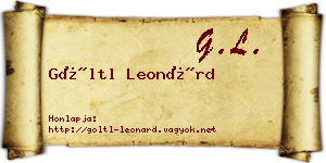 Göltl Leonárd névjegykártya